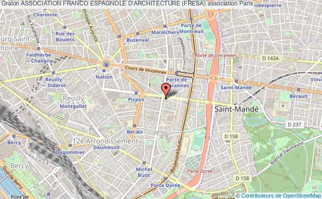 plan association Association Franco Espagnole D'architecture (fresa) Paris 12e