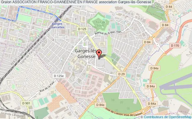 plan association Association Franco-ghanÉenne En France Garges-lès-Gonesse