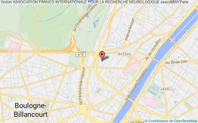 plan association Association Franco Internationale Pour La Recherche Neurologique Paris