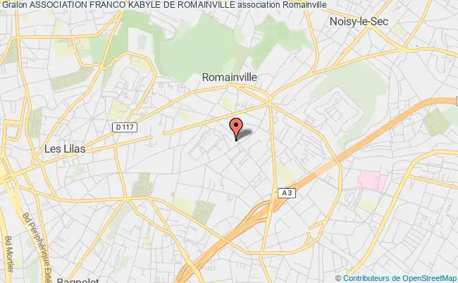 plan association Association Franco Kabyle De Romainville Romainville