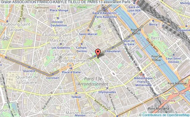 plan association Association Franco-kabyle Tilelli De Paris 13 Paris