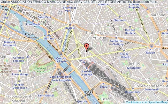 plan association Association Franco-marocaine Aux Services De L'art Et Des Artistes Paris