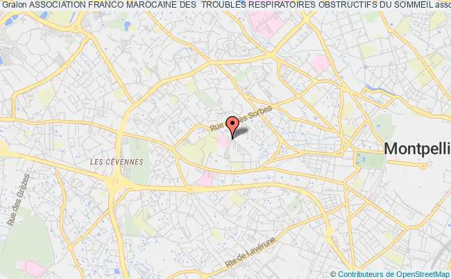 plan association Association Franco Marocaine Des  Troubles Respiratoires Obstructifs Du Sommeil Montpellier