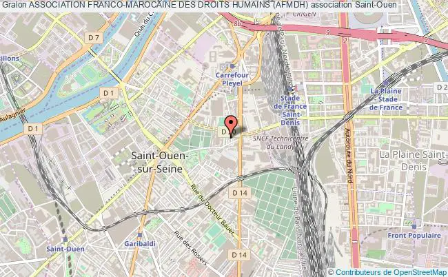 plan association Association Franco-marocaine Des Droits Humains (afmdh) Saint-Ouen-sur-Seine