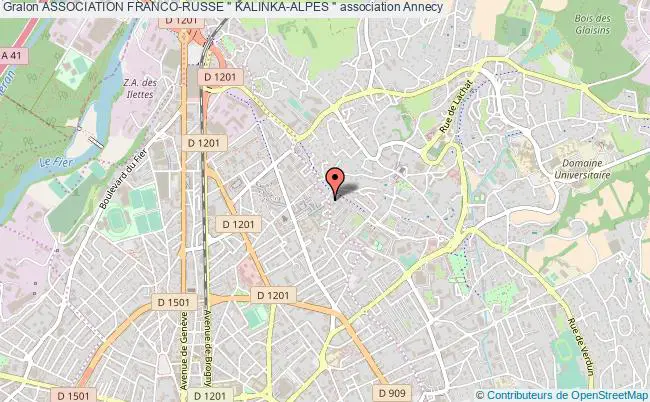 plan association Association Franco-russe " Kalinka-alpes " Annecy