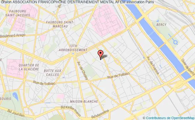 plan association Association Francophone D'entrainement Mental Afem Paris