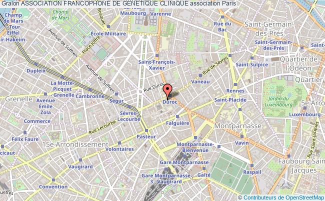 plan association Association Francophone De Genetique Clinique Paris