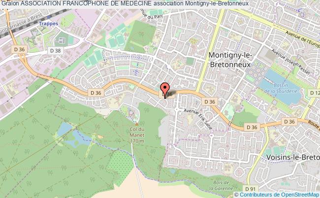 plan association Association Francophone De Medecine Montigny-le-Bretonneux
