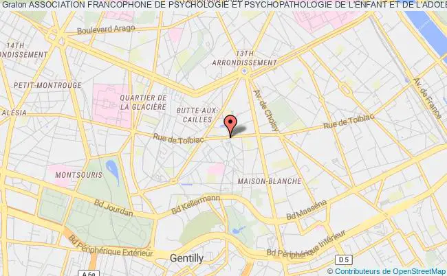 plan association Association Francophone De Psychologie Et Psychopathologie De L'enfant Et De L'adolescent (a.p.p.e.a) PARIS