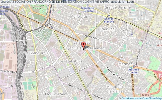 plan association Association Francophone De Remediation Cognitive (afrc) Lyon