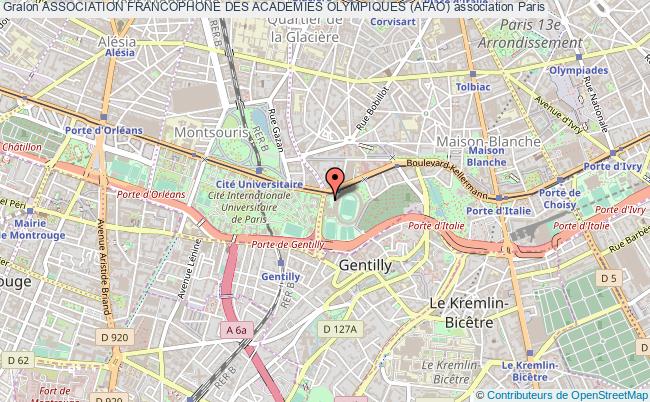 plan association Association Francophone Des Academies Olympiques (afao) Paris Cedex 13