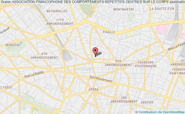 plan association Association Francophone Des Comportements Repetitifs Centres Sur Le Corps Paris