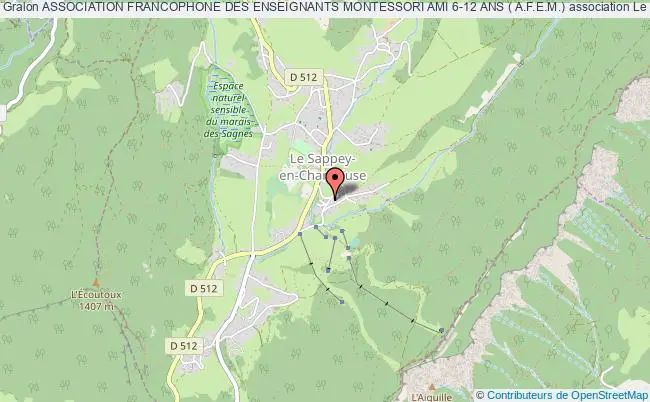 plan association Association Francophone Des Enseignants Montessori Ami 6-12 Ans ( A.f.e.m.) Le Sappey-en-Chartreuse