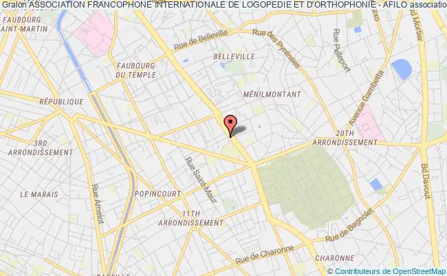 plan association Association Francophone Internationale De Logopedie Et D'orthophonie - Afilo Paris