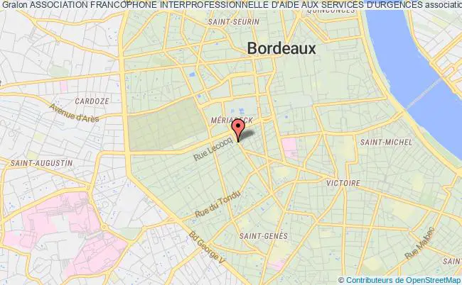 plan association Association Francophone Interprofessionnelle D'aide Aux Services D'urgences Bordeaux