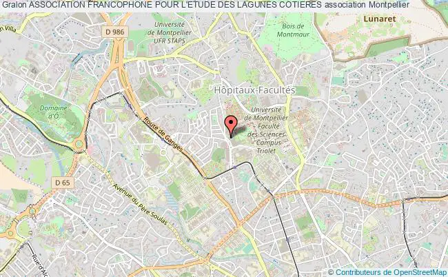 plan association Association Francophone Pour L'etude Des Lagunes Cotieres Montpellier