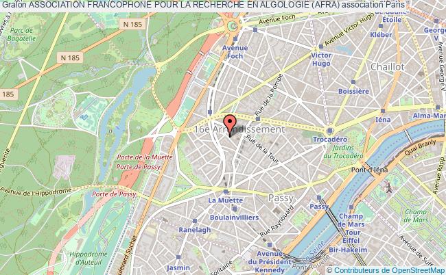 plan association Association Francophone Pour La Recherche En Algologie (afra) Paris
