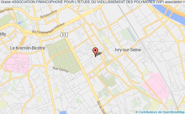 plan association Association Francophone Pour L?Étude Du Vieillissement Des PolymÈres (vip) Ivry-sur-Seine