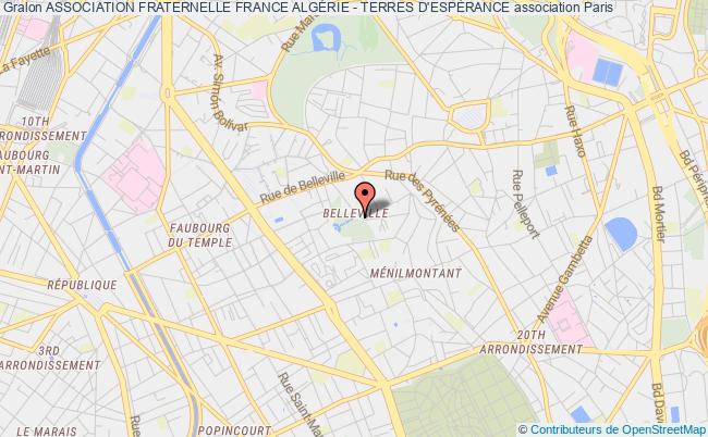 plan association Association Fraternelle France AlgÉrie - Terres D'espÉrance Paris