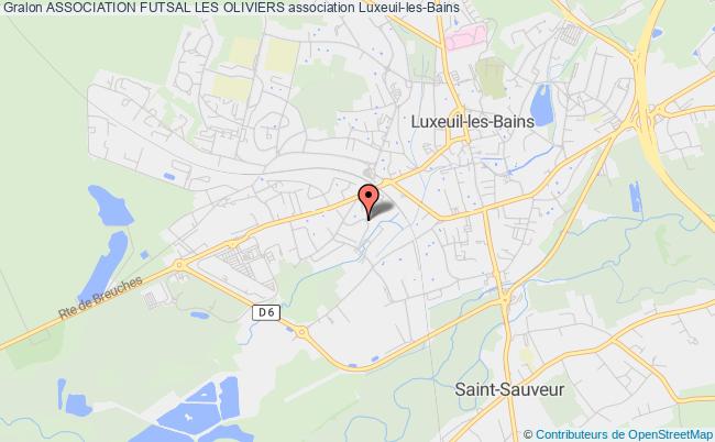 plan association Association Futsal Les Oliviers Luxeuil-les-Bains