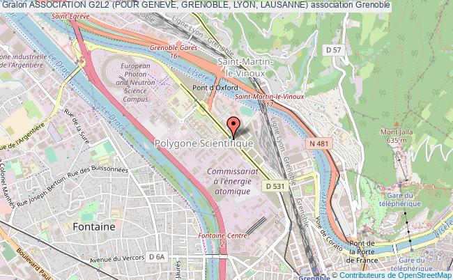 plan association Association G2l2 (pour Geneve, Grenoble, Lyon, Lausanne) Grenoble Cedex 9