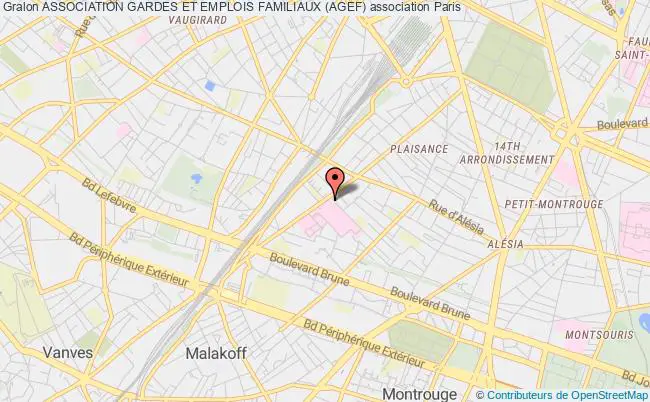 plan association Association Gardes Et Emplois Familiaux (agef) Paris