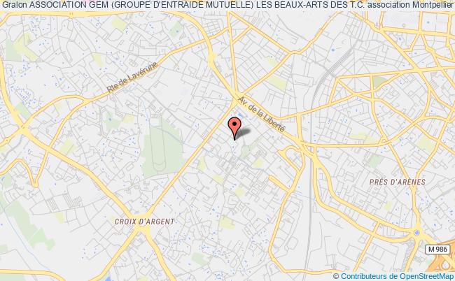 plan association Association Gem (groupe D'entraide Mutuelle) Les Beaux-arts Des T.c. Montpellier