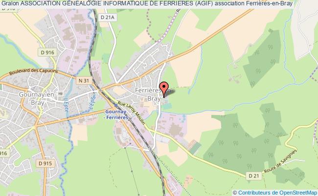 plan association Association Genealogie Informatique De Ferrieres (agif) Ferrières-en-Bray