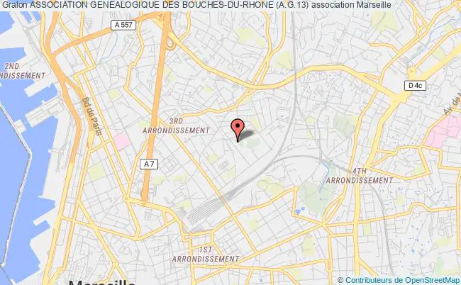 plan association Association Genealogique Des Bouches-du-rhone (a.g.13) Marseille