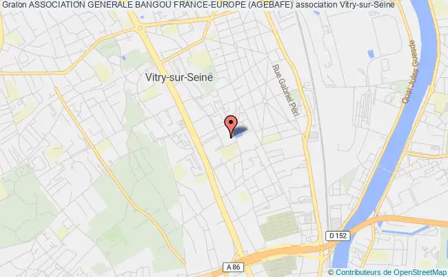 plan association Association Generale Bangou France-europe (agebafe) Vitry-sur-Seine