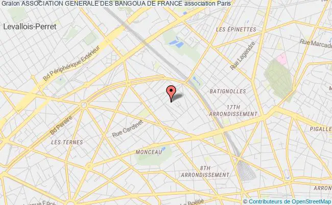 plan association Association Generale Des Bangoua De France Paris
