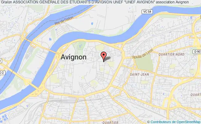 plan association Association GÉnÉrale Des Étudiants D'avignon Unef "unef Avignon" Avignon