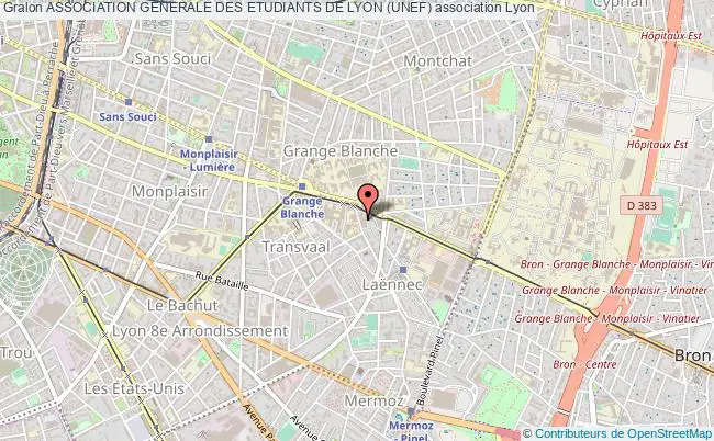 plan association Association Generale Des Etudiants De Lyon (unef) Lyon 8e Arrondissement