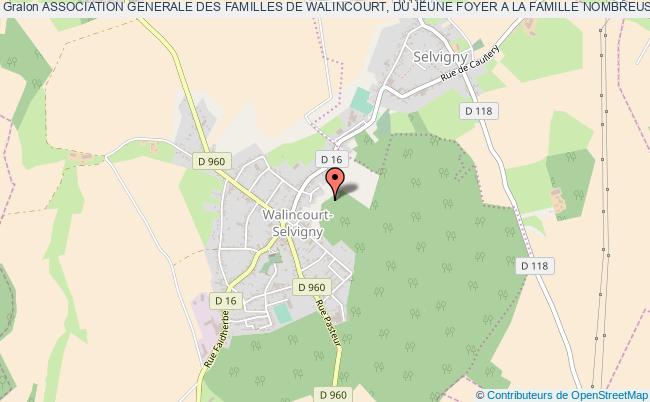 plan association Association Generale Des Familles De Walincourt, Du Jeune Foyer A La Famille Nombreuse Walincourt-Selvigny