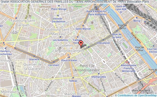 plan association Association Generale Des Familles Du 13eme Arrondissement De Paris Paris
