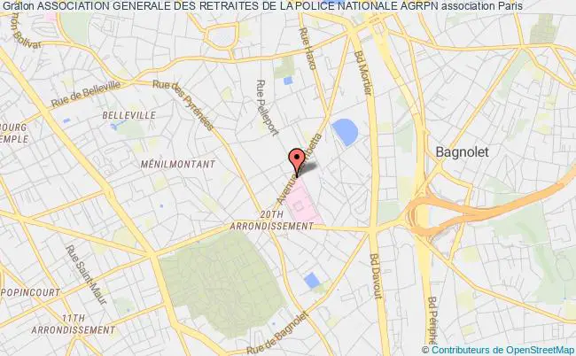 plan association Association Generale Des Retraites De La Police Nationale Agrpn Paris