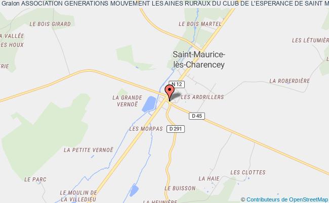 plan association Association Generations Mouvement Les Aines Ruraux Du Club De L'esperance De Saint Maurice Les Charencey Saint-Maurice-lès-Charencey
