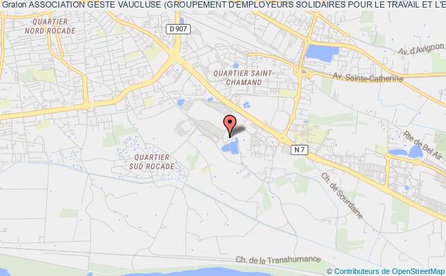 plan association Association Geste Vaucluse (groupement D'employeurs Solidaires Pour Le Travail Et L'emploi) Avignon