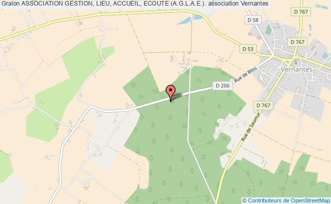 plan association Association Gestion, Lieu, Accueil, Ecoute (a.g.l.a.e.). Vernantes