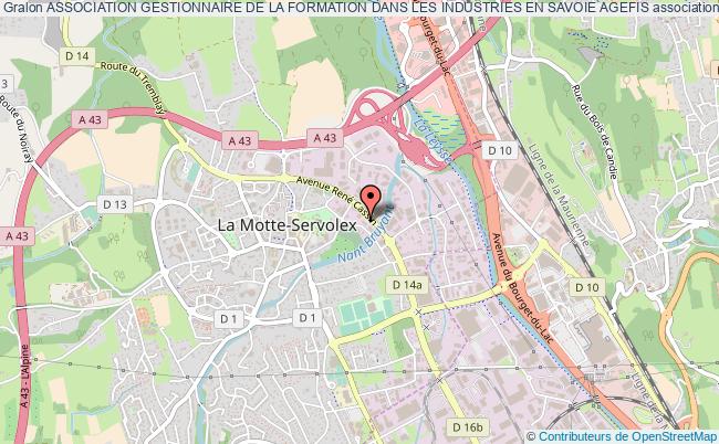 plan association Association Gestionnaire De La Formation Dans Les Industries En Savoie Agefis La    Motte-Servolex