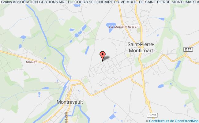 plan association Association Gestionnaire Du Cours Secondaire Prive Mixte De Saint Pierre Montlimart Saint-Pierre-Montlimart