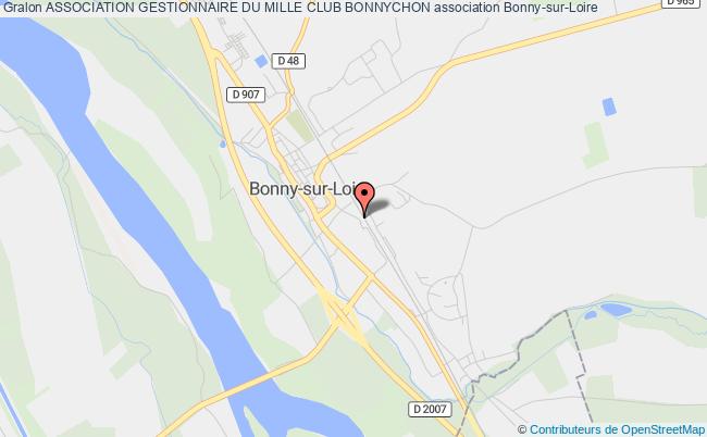 plan association Association Gestionnaire Du Mille Club Bonnychon Bonny-sur-Loire
