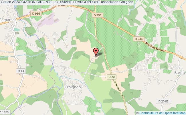 plan association Association Gironde Louisiane Francophone Croignon