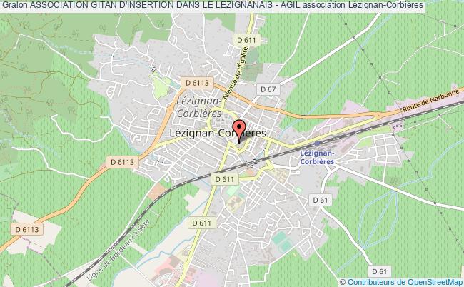 plan association Association Gitan D'insertion Dans Le Lezignanais - Agil Lézignan-Corbières
