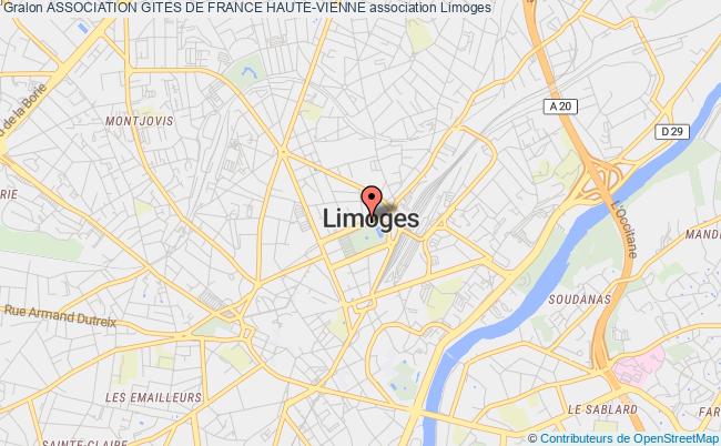 plan association Association Gites De France Haute-vienne Limoges