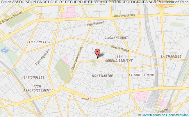 plan association Association Gnostique De Recherche Et D'etude Anthropologiques Agrea Paris