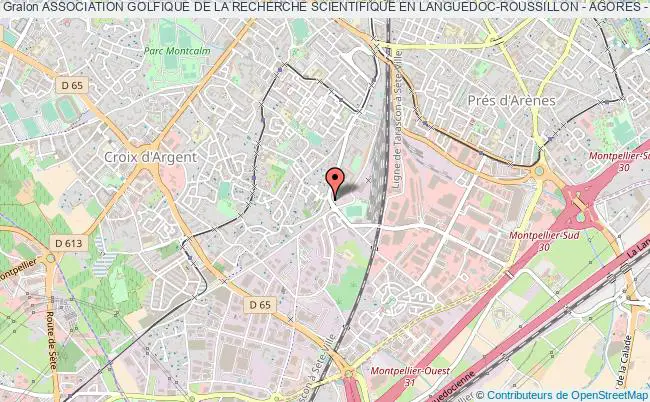 plan association Association Golfique De La Recherche Scientifique En Languedoc-roussillon - Agores - Lr Montpellier