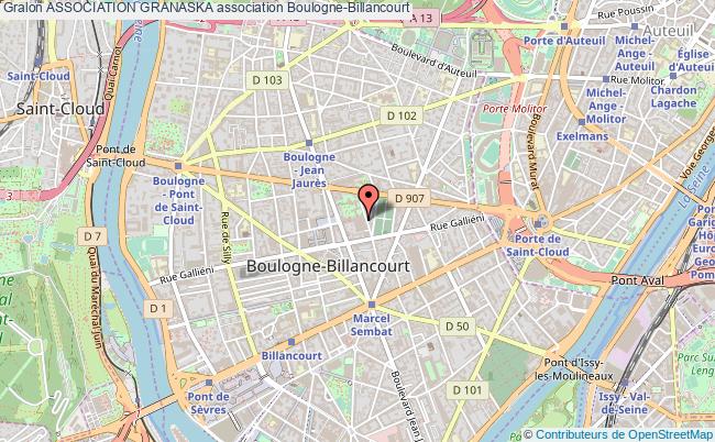 plan association Association Granaska Boulogne-Billancourt