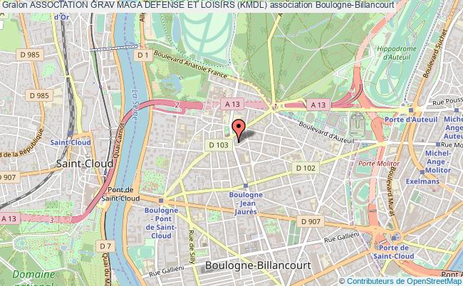 plan association Association Grav Maga Defense Et Loisirs (kmdl) Boulogne-Billancourt