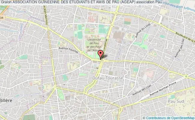 plan association Association Guineenne Des Etudiants Et Amis De Pau (ageap) Pau